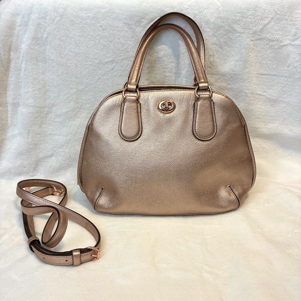 Coach Prince Rose Gold Satchel Crossbody Bag 35330